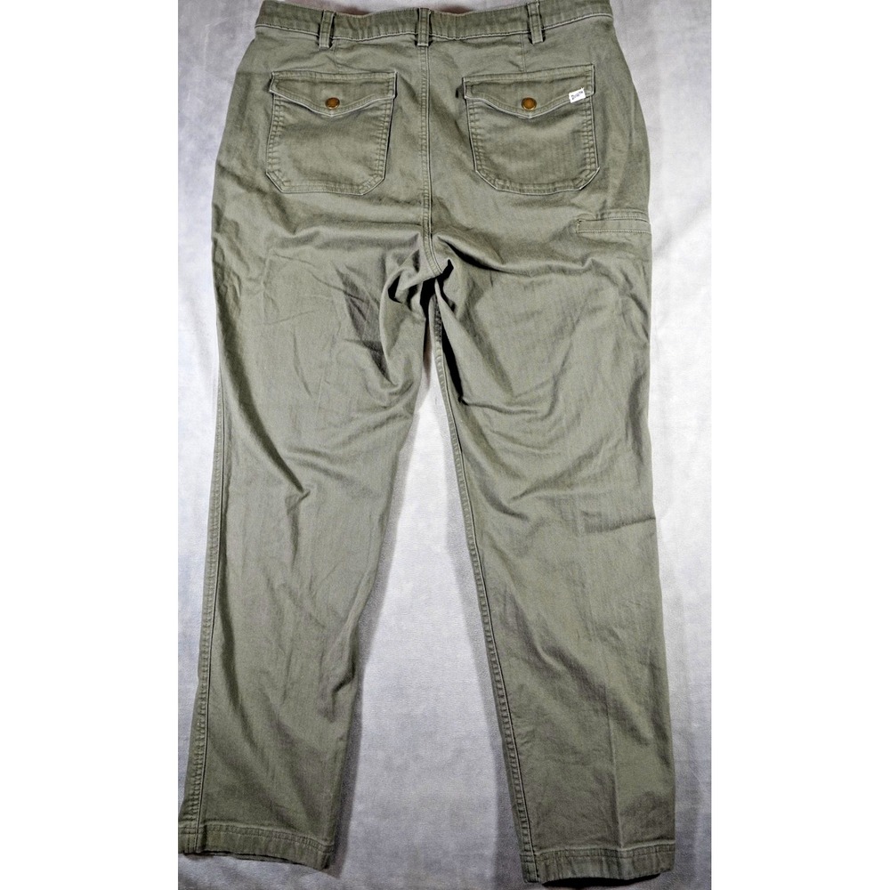 Duluth Trading Cargo Pants Womens Size 18x31 Olive Green Stretch - Picture 2 of 10